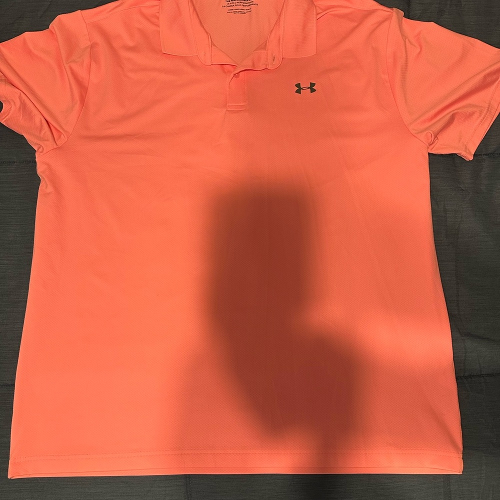 Under Armour Men's Bright Pink Polo Shirt